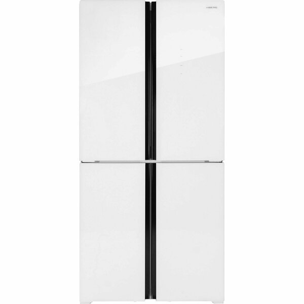 Фото товара: Холодильник Hiberg RFQ-500DX NFGW inverter белое стекло