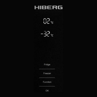 Детальное фото товара: Холодильник Hiberg RFC-400DX NFGB черное стекло