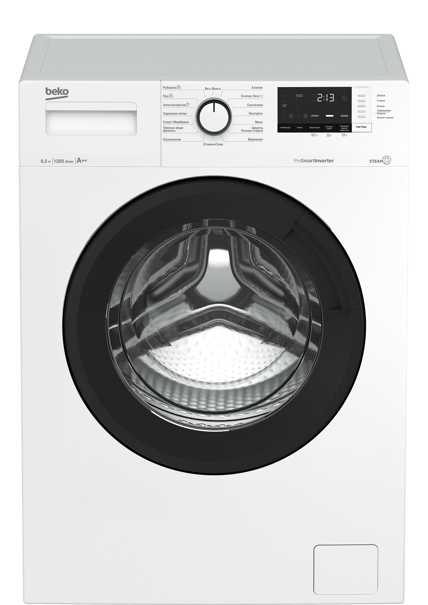 Фото товара: Стиральная машина Beko WSRE6H612ZAWI 